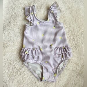 New Striped Ruffle Baby Swimsuit - size 3-6 months